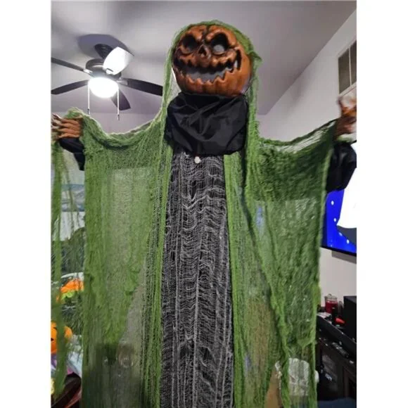 6 Ft. Life Size Animatronic Prop with Creepy Sound & Touch Activated Scary Decor